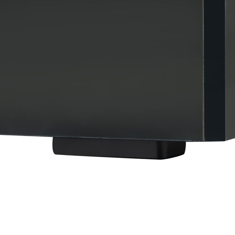 Table Basse Relevable Moderne avec Lumières LED 16 Couleurs, Télécommande et Compartiment Caché, 73x60x34 cm,Noir