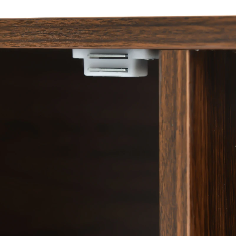 TV-Schrank 150 cm Massivholzfurnier mit Eisenfüßen und Stauraum für Wohnzimmer Holzfarbe