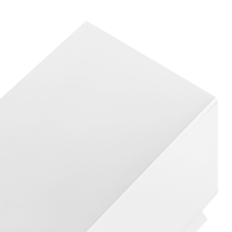 Moderner LED-Couchtisch mit Hochglanzfinish, App-gesteuerter Beleuchtung und verstecktem Stauraum, weiß