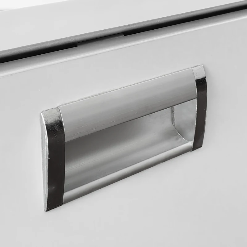 Moderner LED-Couchtisch mit Hochglanzfinish, App-gesteuerter Beleuchtung und verstecktem Stauraum, weiß