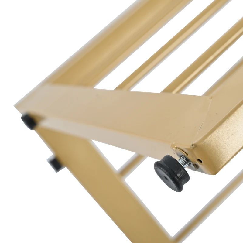 Modern Oblong Dining Room Tables with V-shaped Support Legs, Marble Top Extendable Table with Metal Frame, 140x80x75 cm, White+Gold