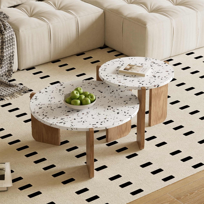 SoBuy COUCHTISCH 2er Set Weiß Jetzt Nur Online Produktbild-Vorschau 3