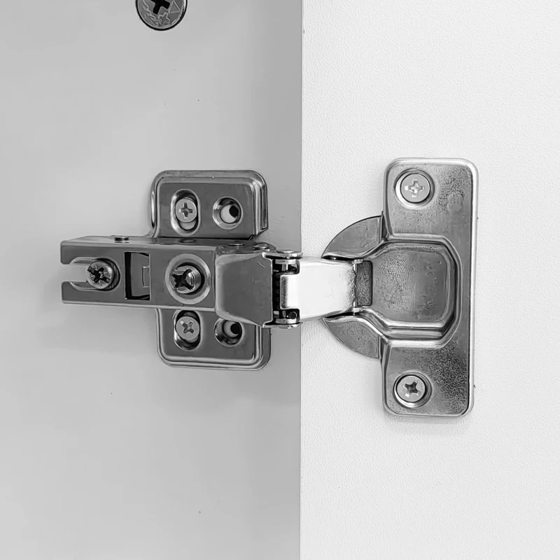 Crédence Moderne Minimaliste avec Poignées Dorées et Étagères Réglables, 140x38x80 cm - Parfaite pour Cuisine et Salon, Blanc