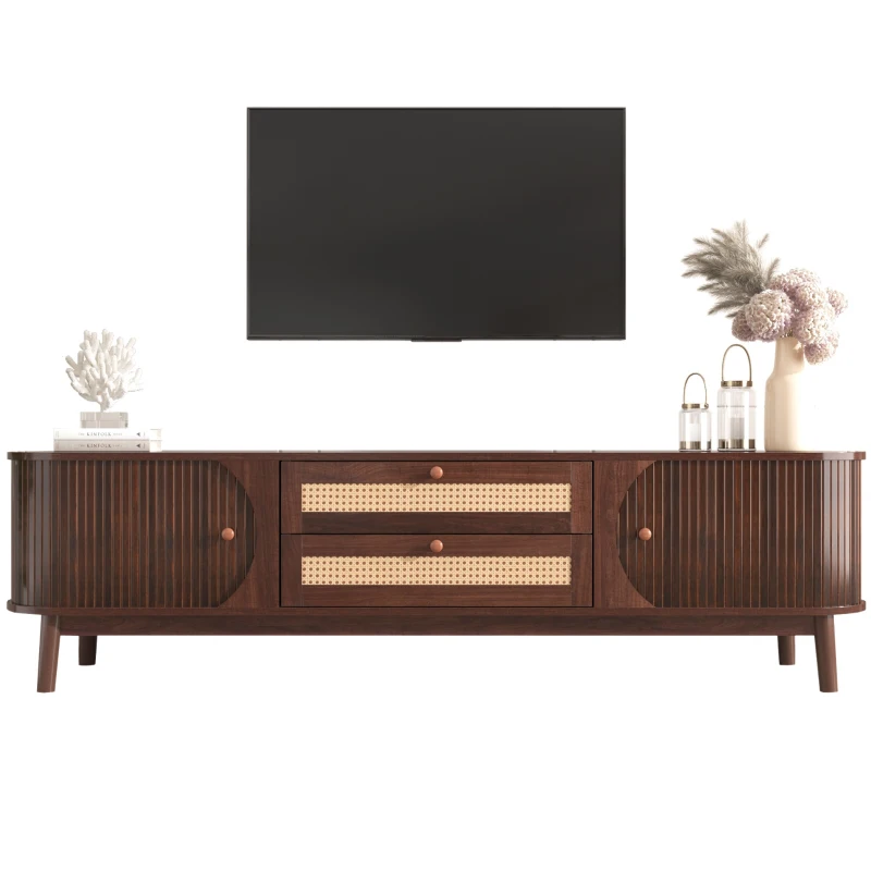 Fernsehschrank 170 cm - TV-Schrank im Landhausstil mit viel Platz, Holzfarbe