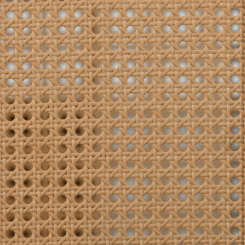 Buffet avec 2 portes en rotin et 2 tiroirs, structure en panneaux de particules, poignées en métal, adapté pour séjour et cuisine,130x40x75 cm, Noyer