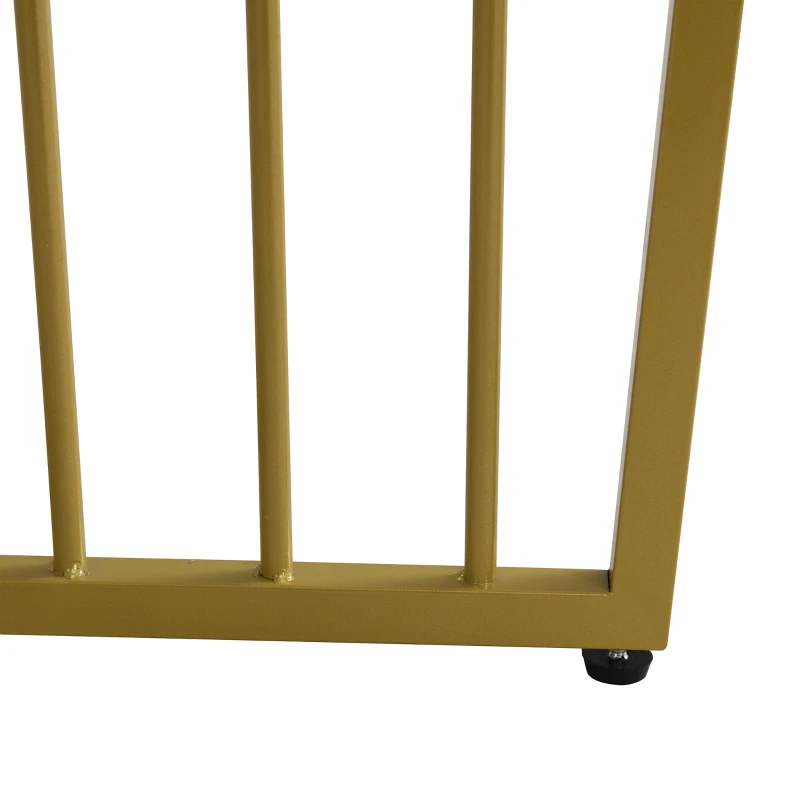 Moderner Couchtisch-Set in Hochglanz-Marmor-Optik mit vergoldeten Eisenbeinen, 2-teiliges Nesting-Design für Wohnzimmer und Balkon, weiß