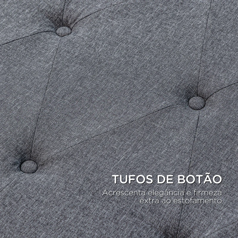 HOMCOM Cabeceira de Cama 160cm Cabeceira de Cama Estofada em Linho e Acolchoada 2 Formas de Uso 160x7x120cm Cinza