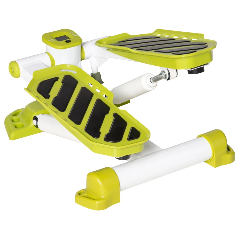 HOMCOM Portable Mini Stepper, Steppers for Exercise Workout with LCD Display Monitor, Anti-skid Foot Pedals for Home Gym Office, Yellow
