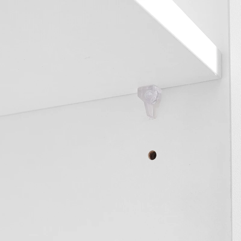 Mobiletto Porta TV Lussuoso e in Stile Elegant con Porte senza maniglie Strutturate e Ripiani Regolabili,Bianco