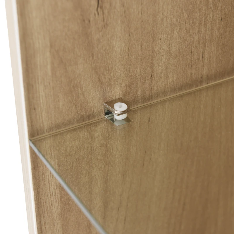 Bufet Modern cu LED pentru Living și Bucătărie, 3 Uși și 3 Sertare din PAL, Capacitate de Încărcare 50 kg, 140x35x80 cm, Stejar