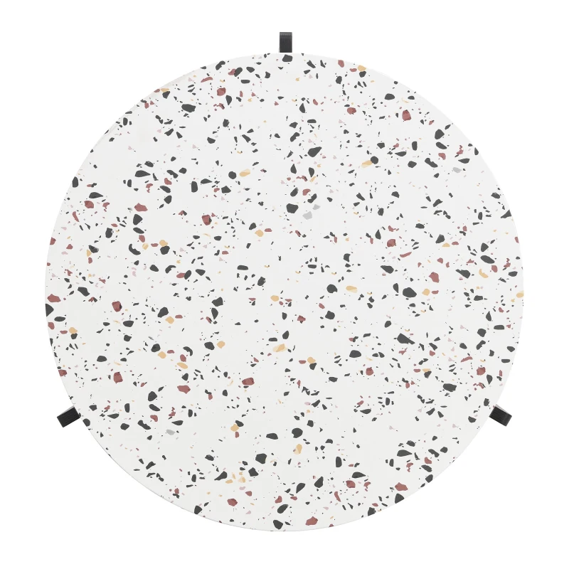 Set di Tavolini da Salotto Moderni Incastonati, Utilizzabili come Tavolino da Caffè o Comodini, Design Versatile, 70x70x35 cm + 50x50x45,5 cm, Nero