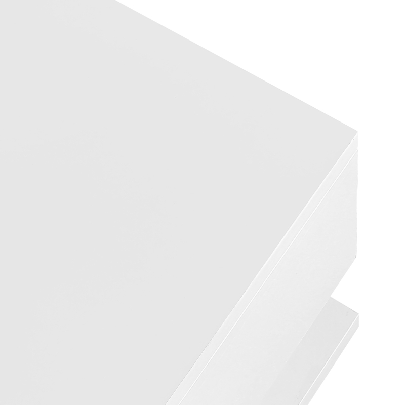 Măsuță de Cafea Modernă cu Raft din Sticlă și Efecte LED, 105x55x32,5 cm, Alb