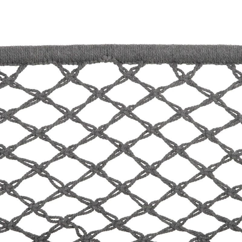 Outsunny Hängesessel Hängestuhl 2-Sitzer mit Aufhängen Deckenhaken Hängelounger Schwebeliege Doppelliege Doppellounge Lounge für 2 Personen Grau 130 x 70 x 35 cm