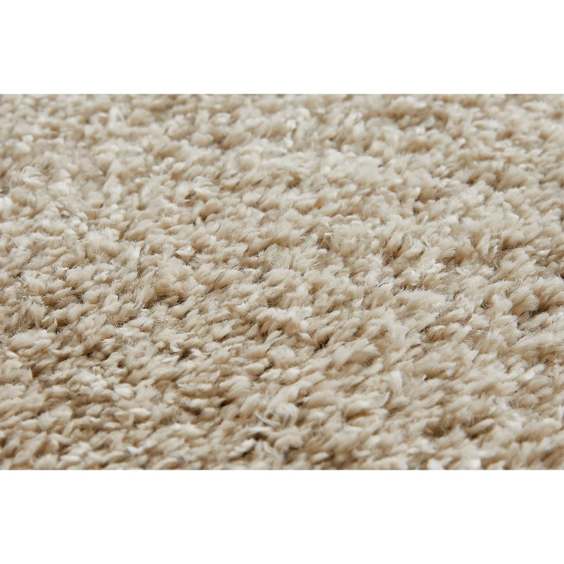 HOMCOM Hochflor Teppich Beige 110 x 60 x 4 cm