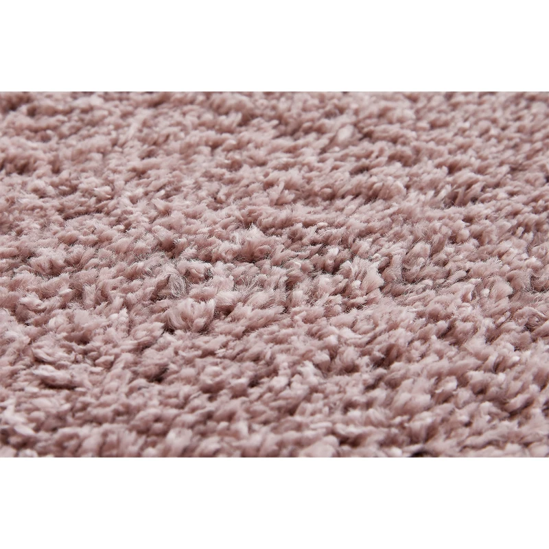 HOMCOM Hochflor Teppich Altrose 150 x 80 x 4 cm