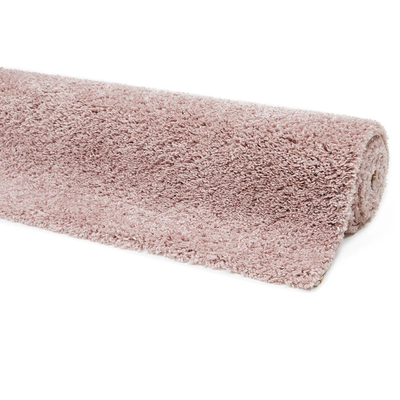 HOMCOM Hochflor Teppich Altrose 230 x 160 x 4 cm