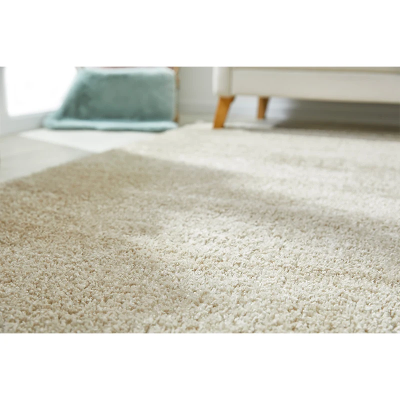 HOMCOM Hochflor Teppich Beige 150 x 80 x 4 cm