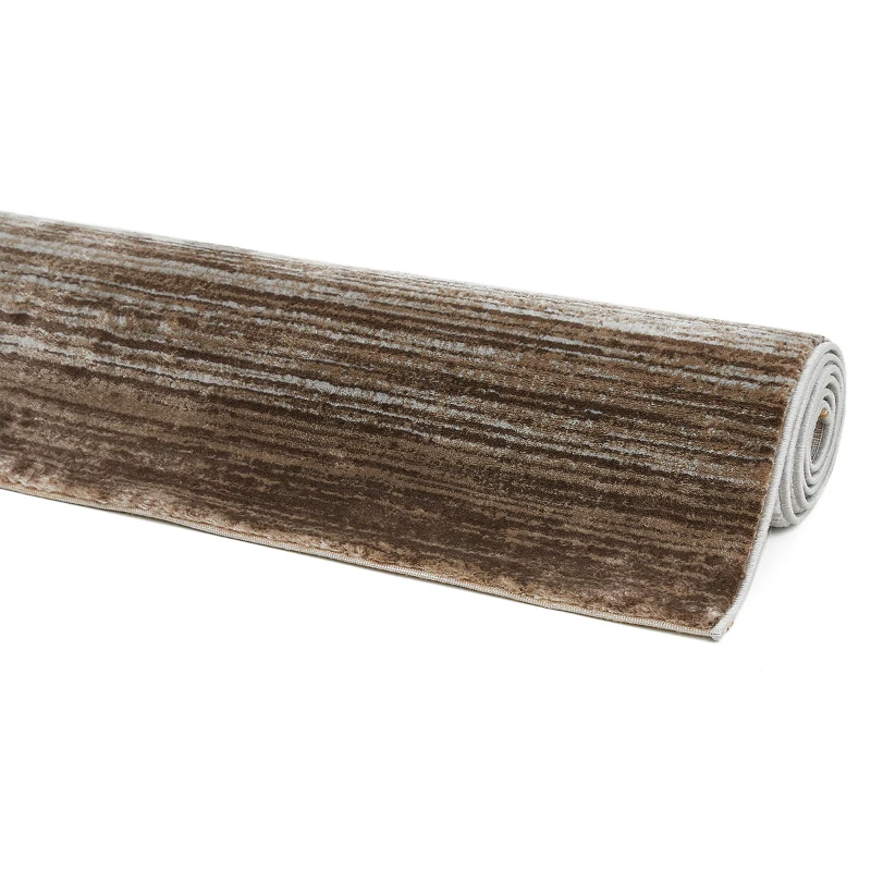 HOMCOM Kurzflor Webteppich Grau-Braun 230 x 160 x 0,9 cm