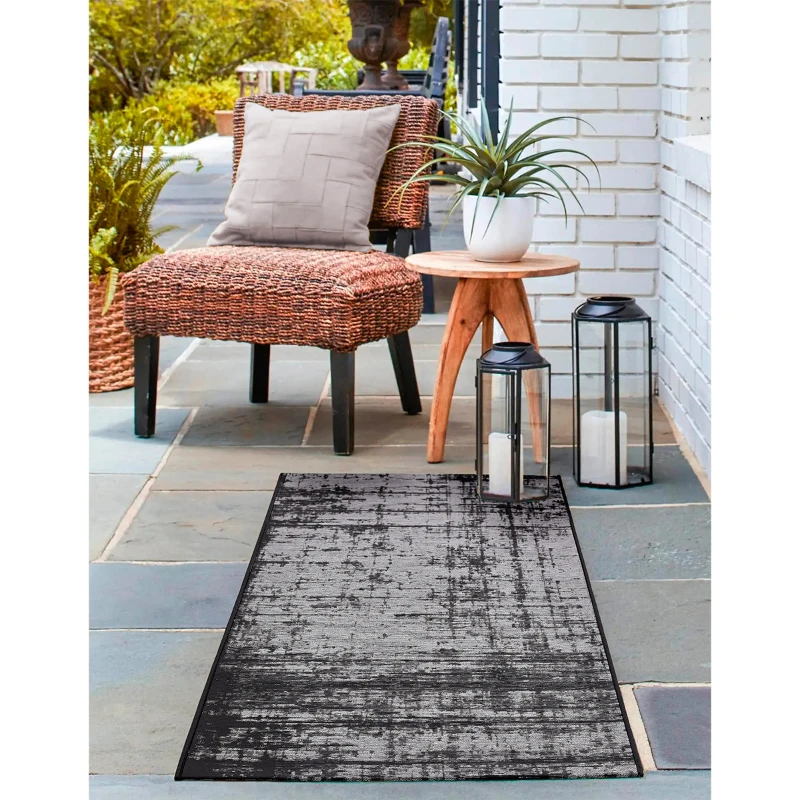 Outsunny Outdoorteppich Grau 150 x 80 x 0,3 cm