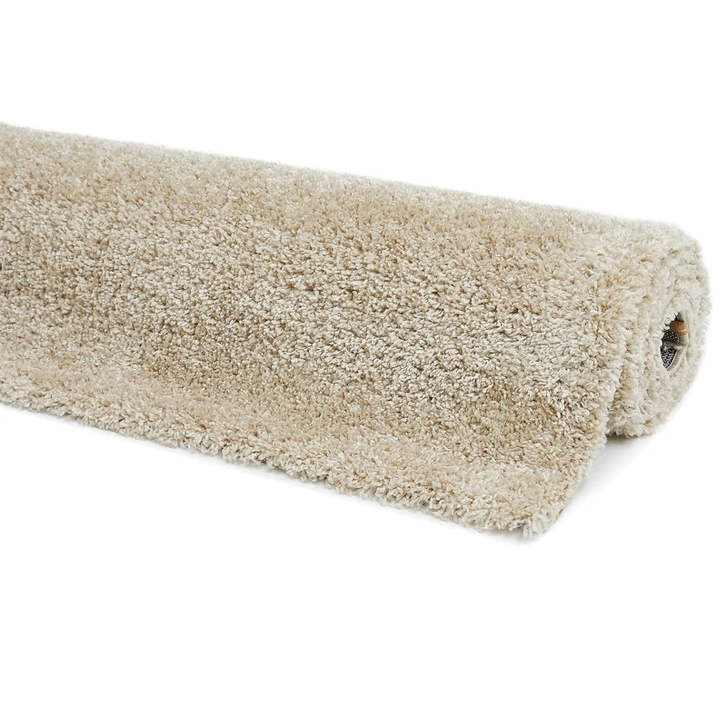 HOMCOM Hochflor Teppich Beige 150 x 80 x 4 cm