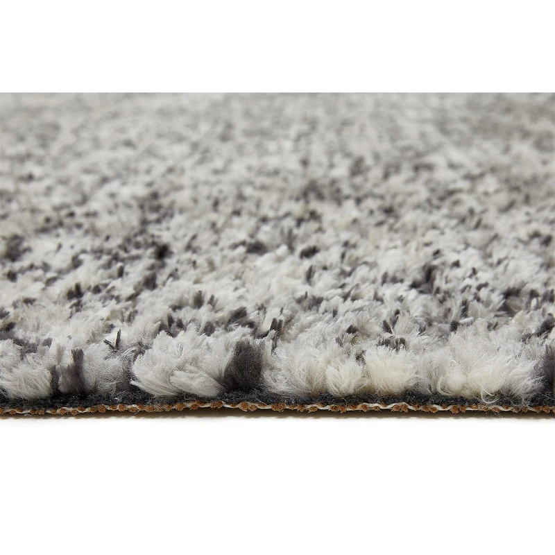 HOMCOM Hochflorteppich mit Fransen Grau 170 x 120 x 2,1 cm