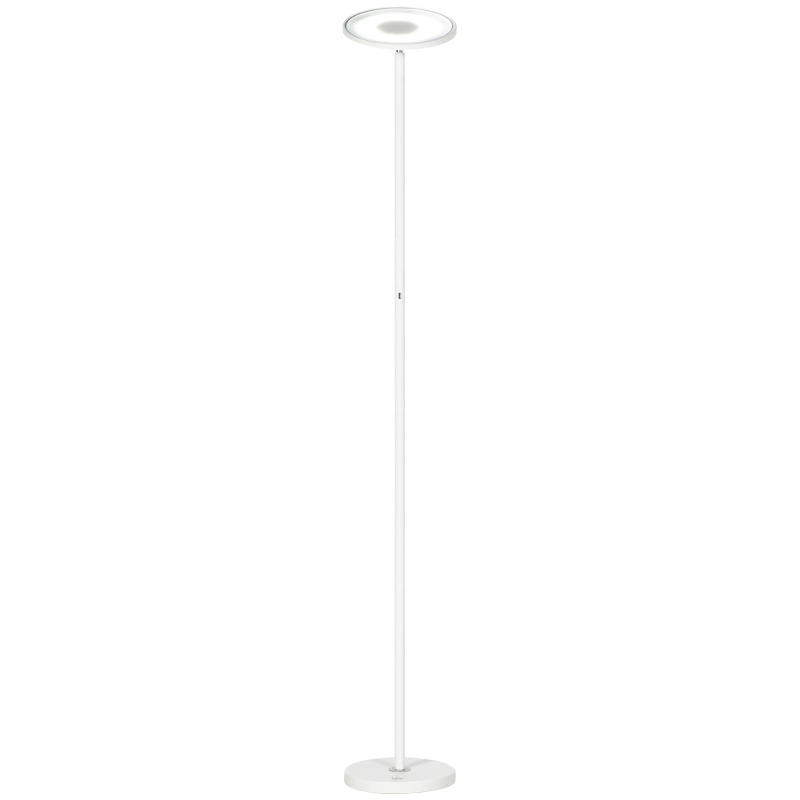 HOMCOM Stehleuchte, Deckenfluter, smarte Steuerung per App oder Sprache, viele Farben, Stahl, 25 x 25 x 168cm