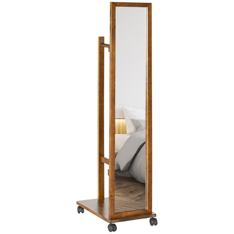 Supporto Per Specchio Da Pavimento In Legno Nero - Base Antiscivolo Per Specchi A Tutto Tondo E Opere D'Arte - 4