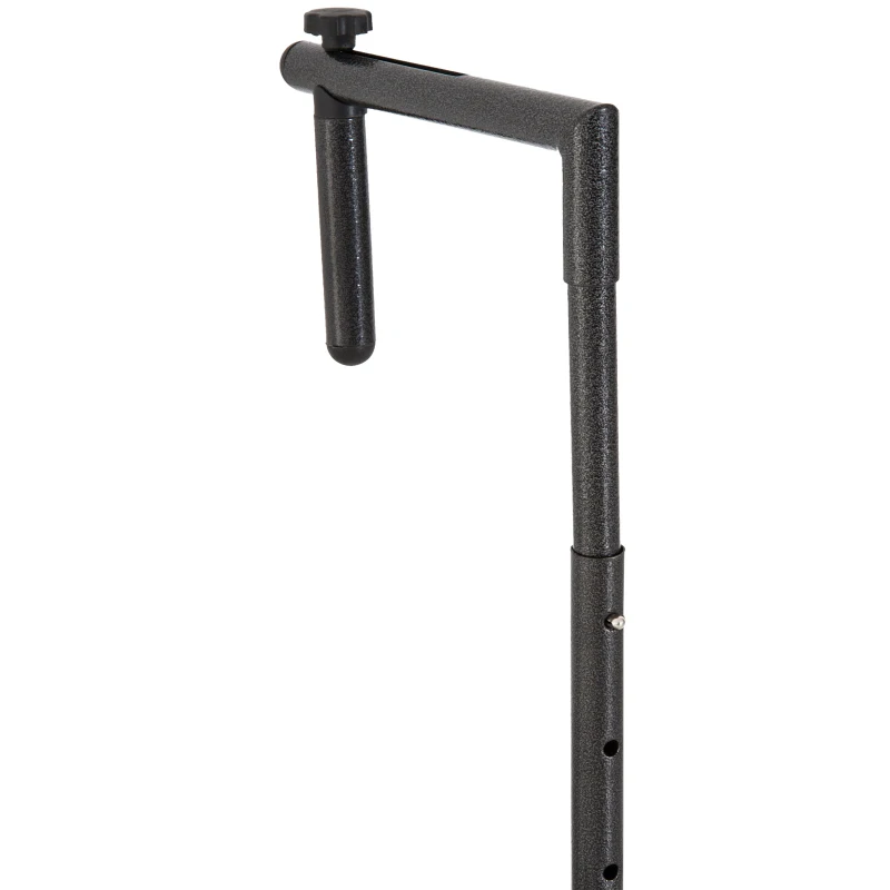 Outsunny Balkonhängetisch Hängetisch halbrund klappbar Rattan-Optik höhenverstellbar Balkon Braun 60 x 39 x 73–83,5cm