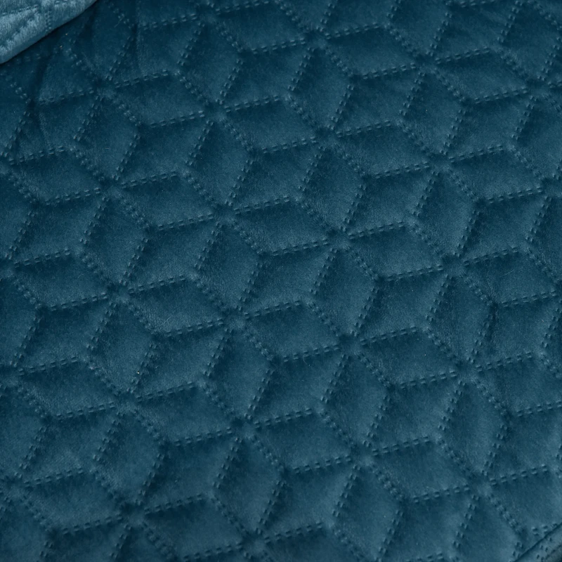 PawHut Hundesofa mit Rückenlehne Haustiersofa mit Metallbeinen Hundebett Weichem Bezug Katzensofa Metall Blau+Gold 63,5 x 43 x 24,5 cm