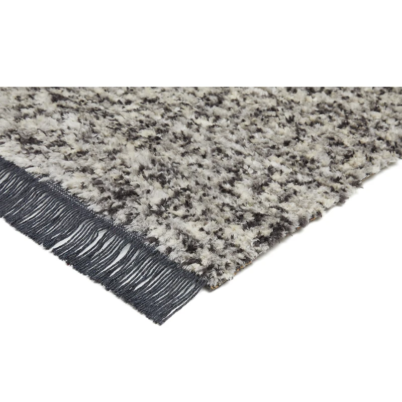 HOMCOM Hochflorteppich mit Fransen Grau 230 x 160 x 2,1 cm