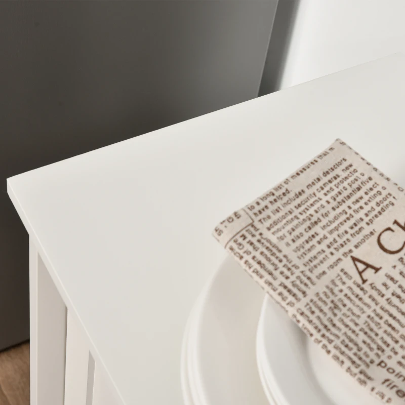 HOMCOM Küchenschrank Sideboard mit 2 Einlegeböden Schiebetüren Kommode verstellbaren Ablagen Aufbewahrungsschrank Kippsicheres Design gute Belüftung MDF Weiß 106,5x33x63 cm