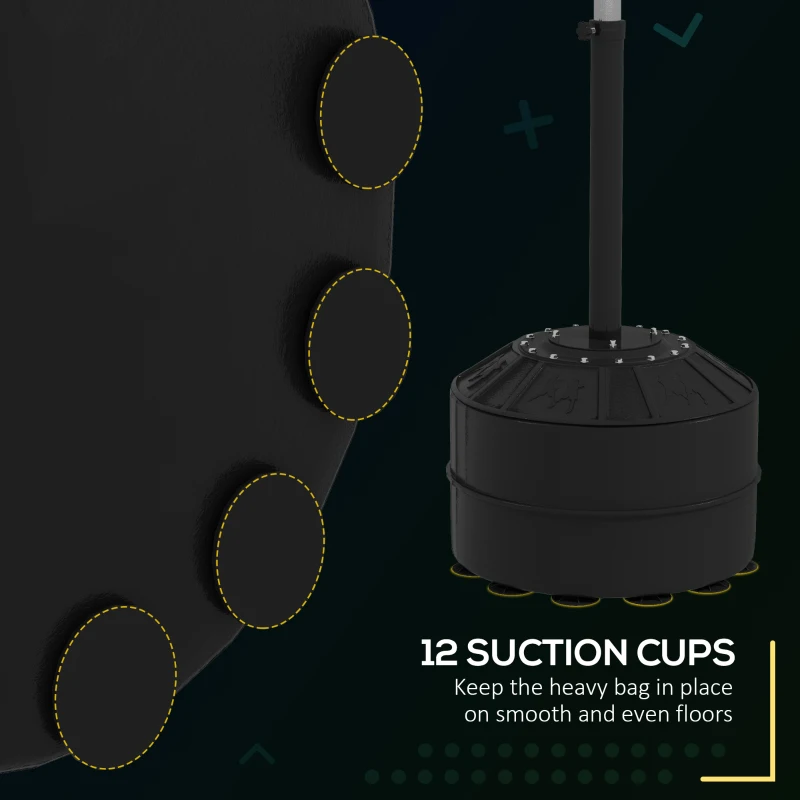 SPORTNOW Piłka do przebijania ze strefą odblaskową Regulowana wysokość 160cm-205cm Nadmuchiwana podstawa Pompka powietrza Czarny