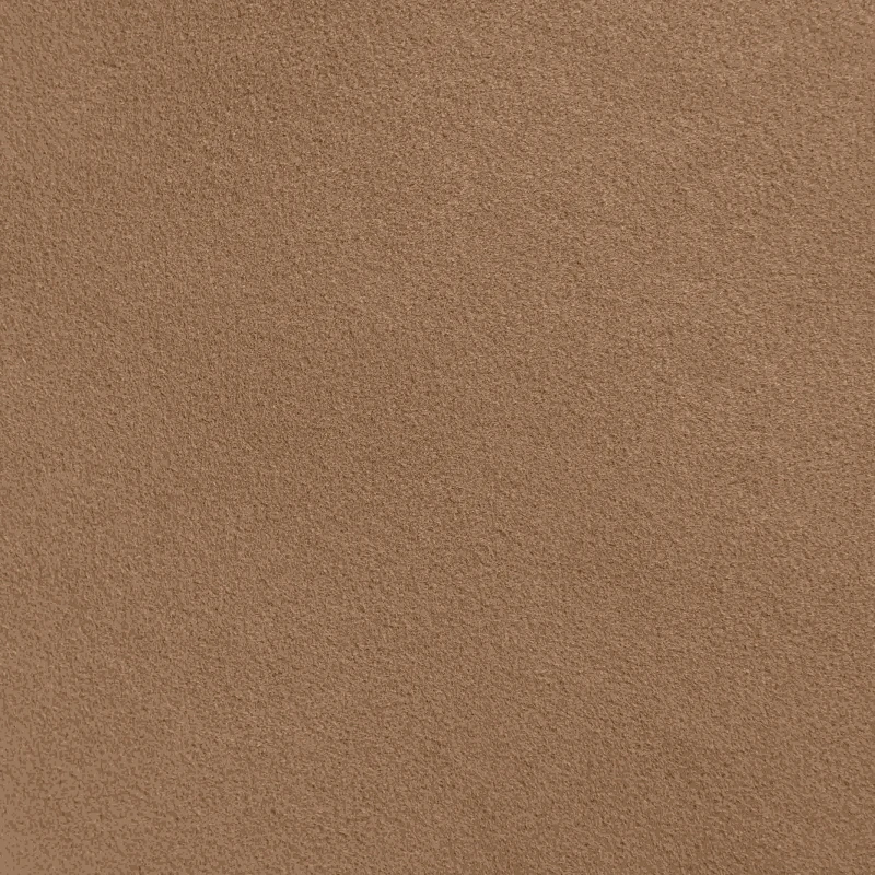 Velvet Ottoman Pouffe Stool with S-Shape Wavy Design, No Assembly Required, Easy maintenance, 50×46×46 cm, Coffee