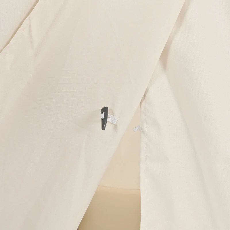 Gartenlounge-Set, Rattanzelt, geeignet für 2-4 Personen, inklusive graues Rattan, beiger Türvorhang, Sitzkissen mit Reißverschluss, Beige