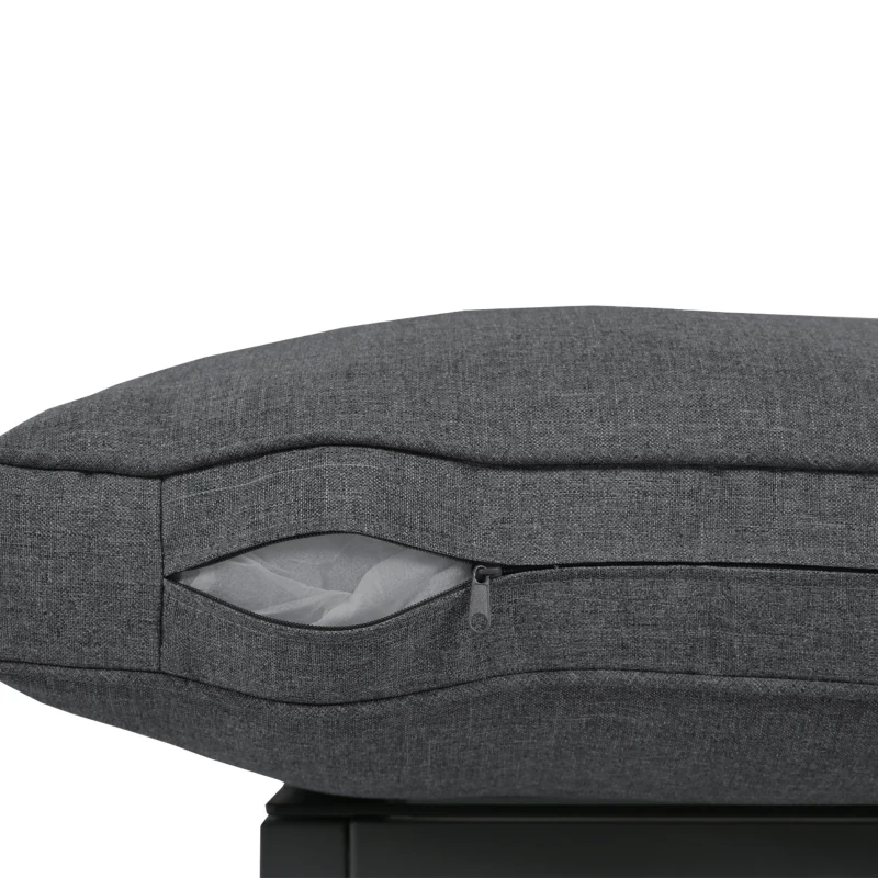 Gartenlounge-Set 3-teilig, mit 2 Schaukelstühlen und 1 Tisch aus gehärtetem Glas, dicke Kissen, ergonomisches Design, Grau