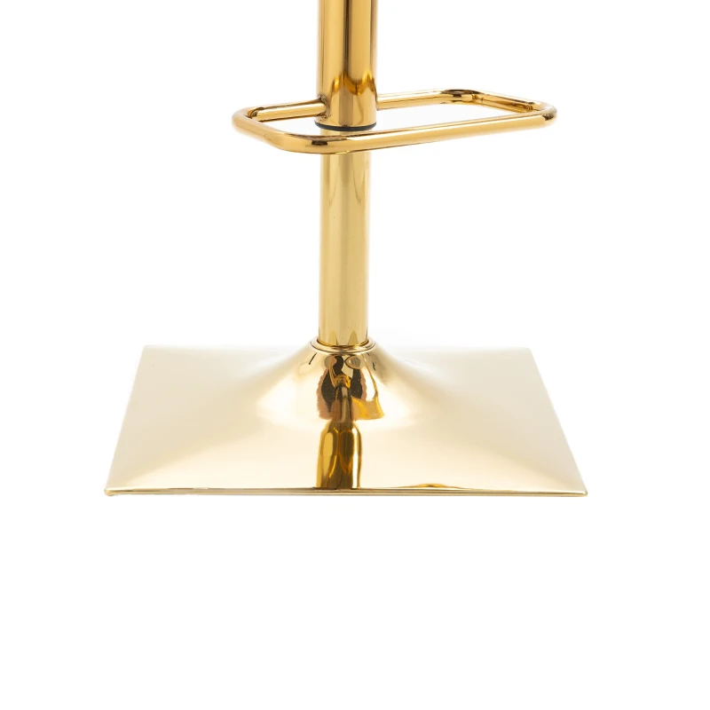 2 Art-déco Barhocker mit Lehne und Fußstütze, höhenverstellbar und 360° drehbar, Rosa