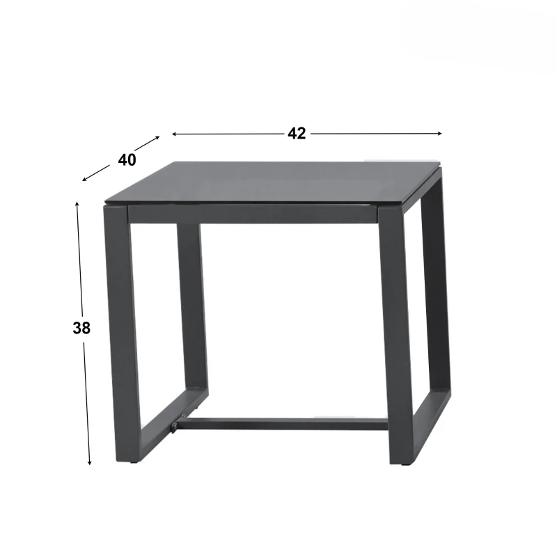 Gartenlounge-Set 3-teilig, mit 2 Schaukelstühlen und 1 Tisch aus gehärtetem Glas, dicke Kissen, ergonomisches Design, Grau