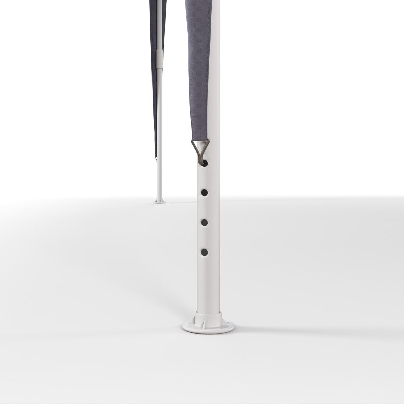 Outsunny Tenda de Jardim Tenda de Exterior com Tubos de Aço e Cobertura de PE para Eventos Campismo Festas 293x293x252 cm Azul