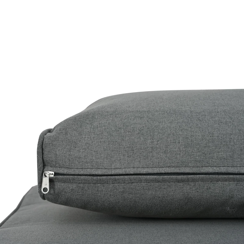 Salon de Jardin Moderne en Fer Zingué et Corde avec Coussins, Composé d'un Canapé Double, Deux Fauteuils et une Table WPC, Pieds Réglables, Blanc+gris