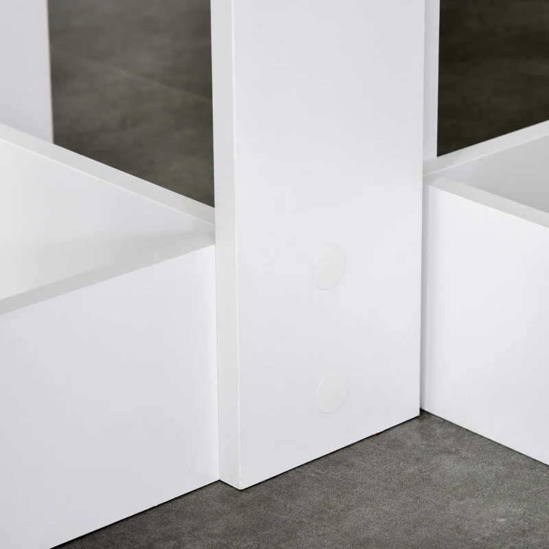 HOMCOM Tavolo Pieghevole da Pranzo a 2 Ribalte, Tavolo da Pranzo Allungabile in Legno Salvaspazio per Cucina e Soggiorno, 104x76x73.7 cm, Bianco