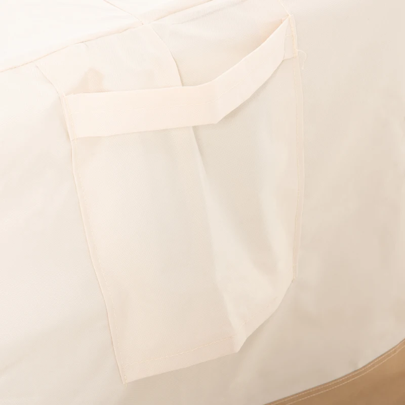 Outsunny Capa Protetora para Móveis de Jardim 270x200x78cm  Tecido Oxford 600D Impermeável Cobertura para Sofás Mesas Exterior com 4 Ventilações 5 Alças Cordão de Tração Bege