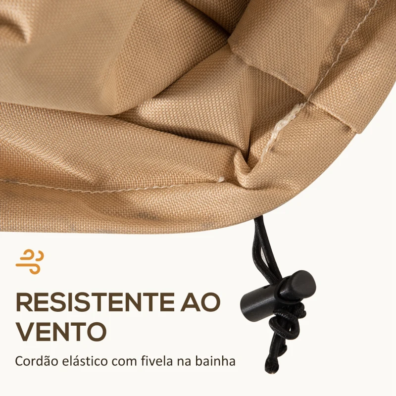 Outsunny Capa Protetora para Móveis de Jardim 270x200x78cm  Tecido Oxford 600D Impermeável Cobertura para Sofás Mesas Exterior com 4 Ventilações 5 Alças Cordão de Tração Bege