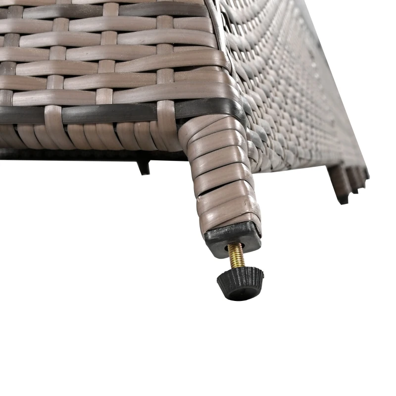 Ensemble de Salon de Jardin en Rotin avec Tente, Convient pour 2-4 Personnes, Inclut des Coussins de Siège Lavables avec Fermeture Éclair, Beige