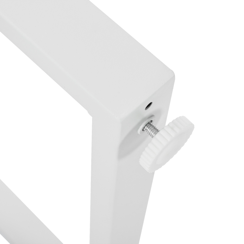 Salon de Jardin Moderne en Fer Zingué et Corde avec Coussins, Composé d'un Canapé Double, Deux Fauteuils et une Table WPC, Pieds Réglables, Blanc+gris