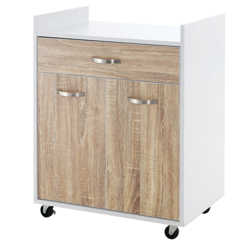 HOMCOM carucior bucatarie, cu dulap si sertar, 60x40x77cm(m-12)