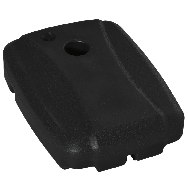 Outsunny Parasol Base, Water and Sand Filled, Up to 100kg, Portable Umbrella Stand Weights for Cantilever Banana Parasol with Wheels, Black