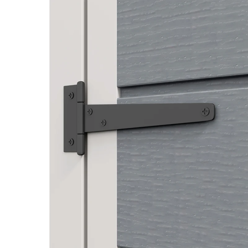 Outsunny Magazie pentru Gradina 1.5 x 1 m, Magazie pentru Scule cu Usa care se Incuie, Fereastra si Ventilatie, Gri(m-9)