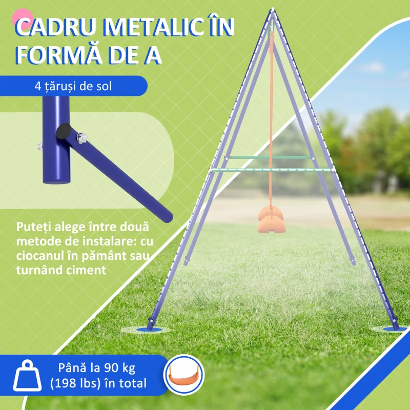 Outsunny Set de leagan pentru copii cu varsta intre 3-8 ani(m-5)