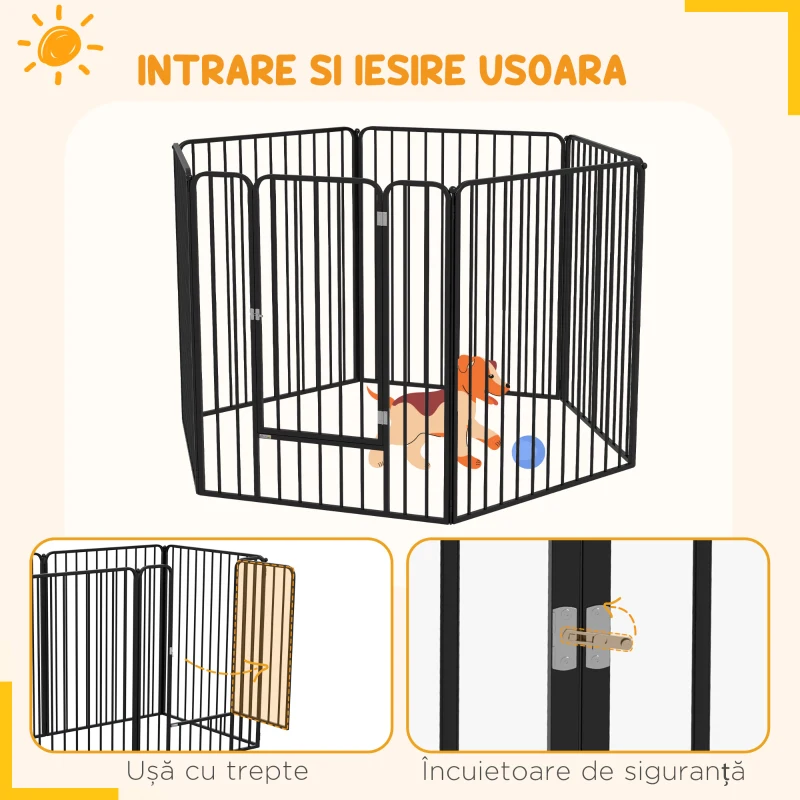Pawhut tarc Joaca pentru Caini – 6 Panouri Rezistente