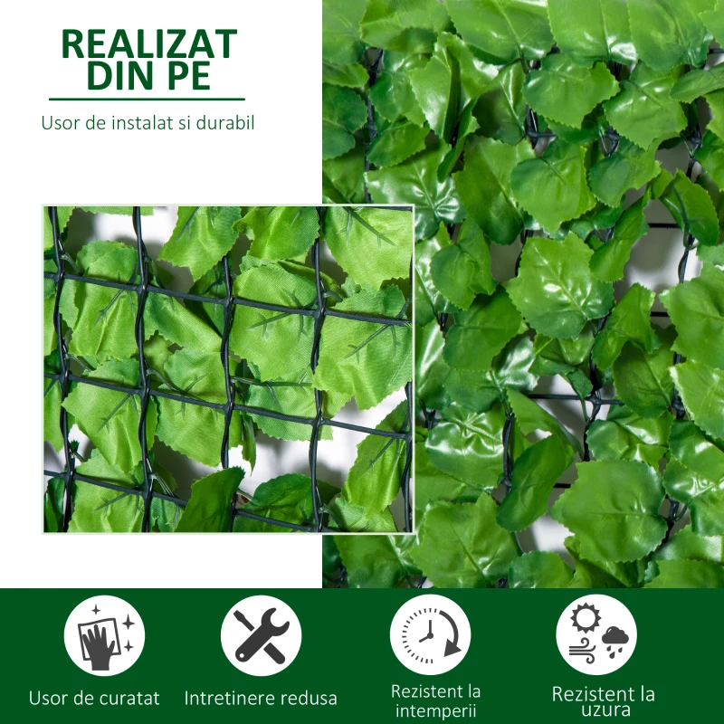 Outsunny Rulou de Gard Viu Artificial pentru Balcon si Gradina(m-4)